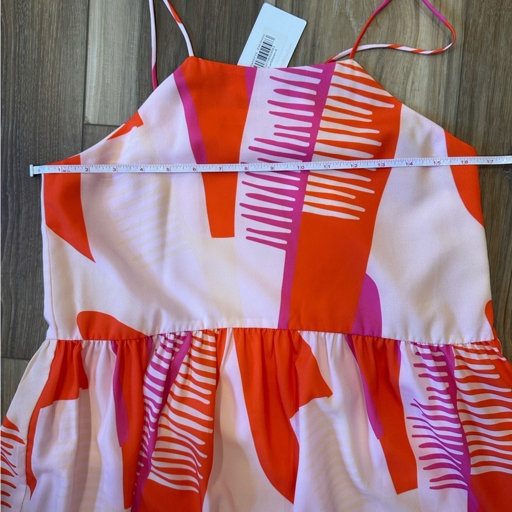 NWT Crosby by Mollie Burch Elle Pink Orange Halter Dress - Sz Small - Picture 3 of 7